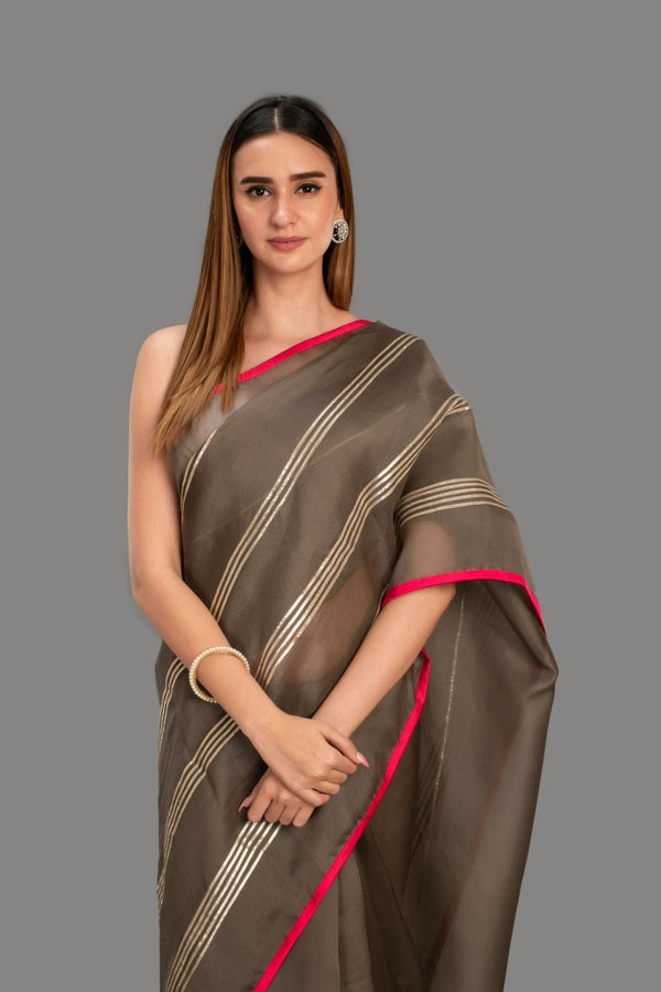 saree with stitched blouse 2