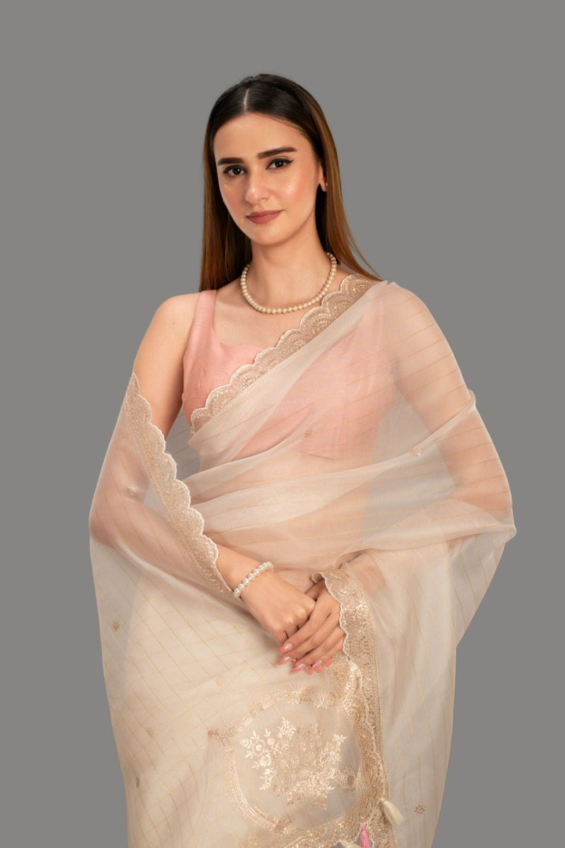saree with stitched blouse 22