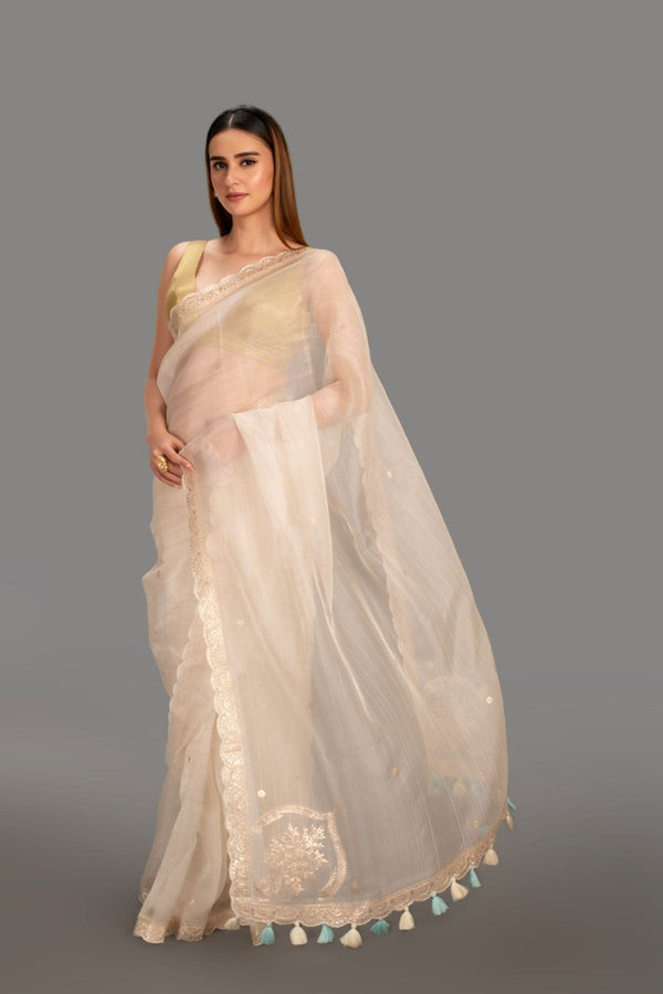 saree with stitched blouse 26