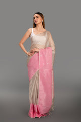 saree with stitched blouse 3