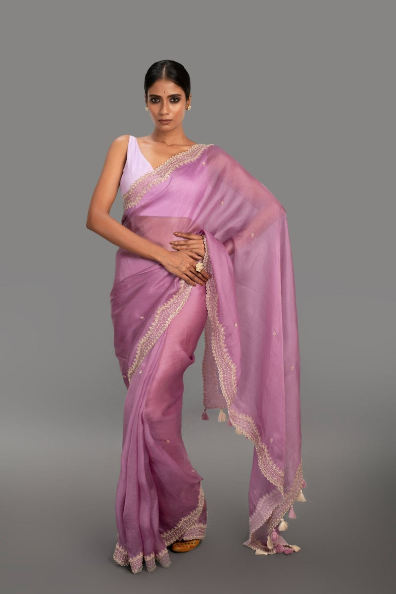saree with stitched blouse 4