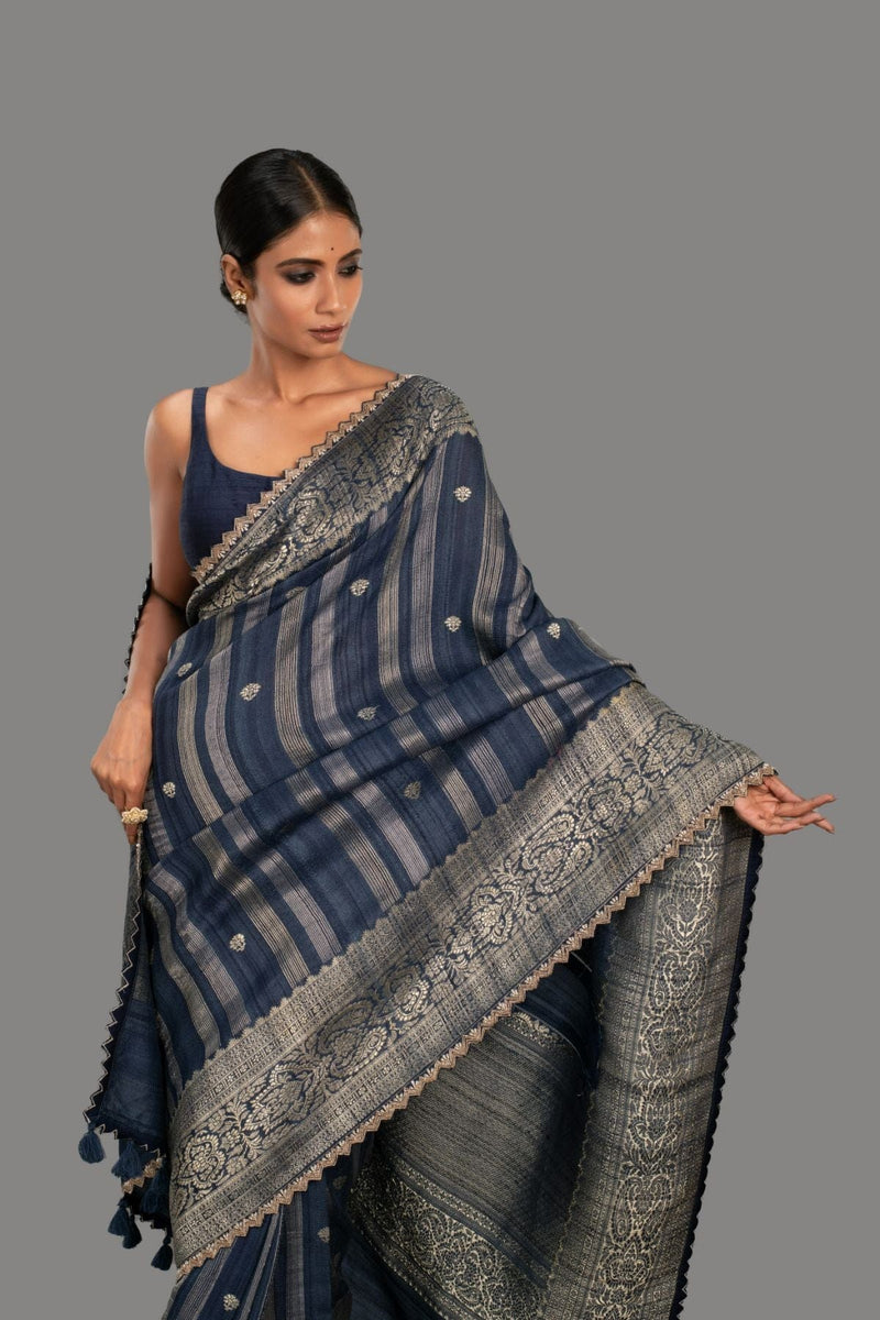 saree with stitched blouse 6