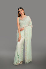 saree with stitched blouse 7