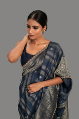 saree with stitched blouse 8